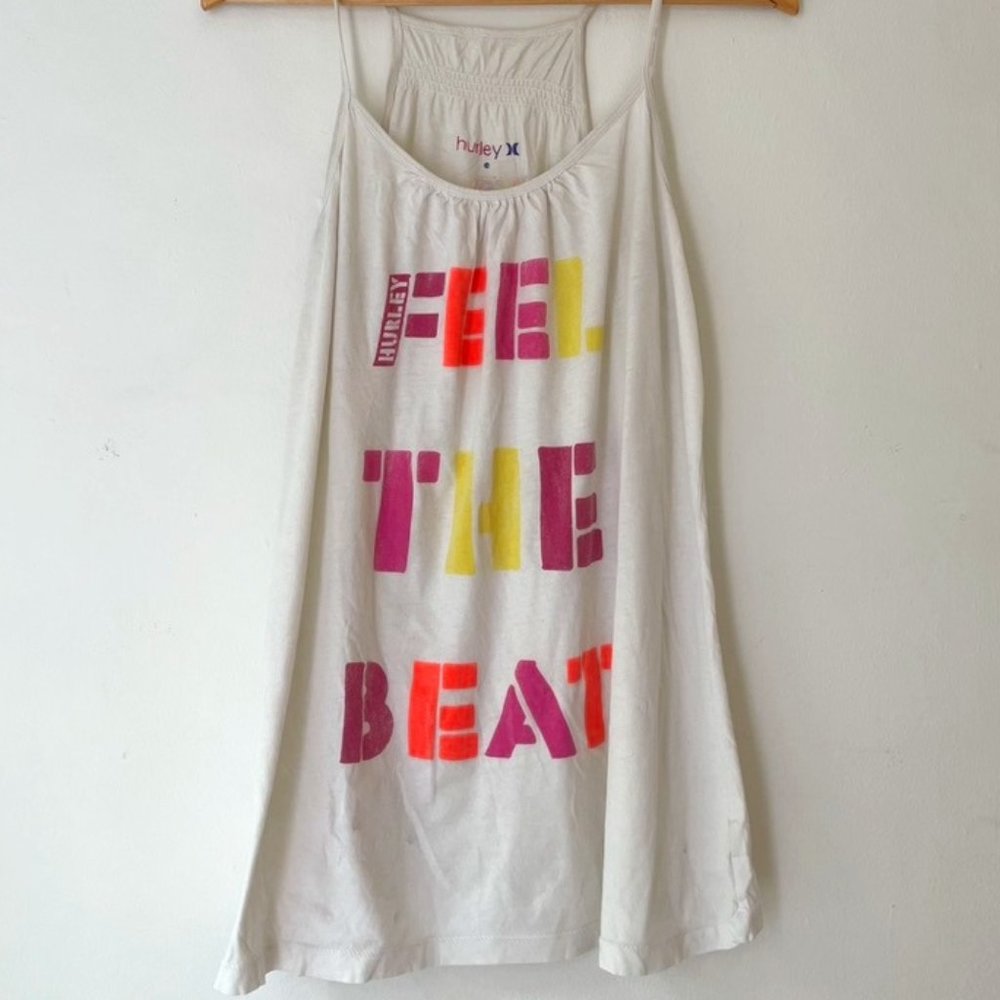 Vintage RetHurley Tank Top - Super Soft - Neon Lettering - Size LG
